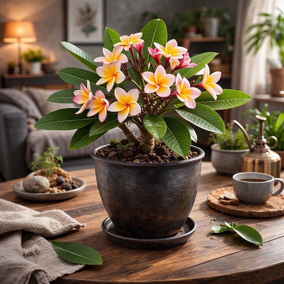 Плюмерия (Plumeria) цветение